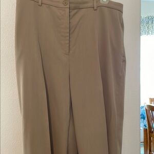 Classic Tan Trousers Size 12 Short great condition wide leg dress slacks.